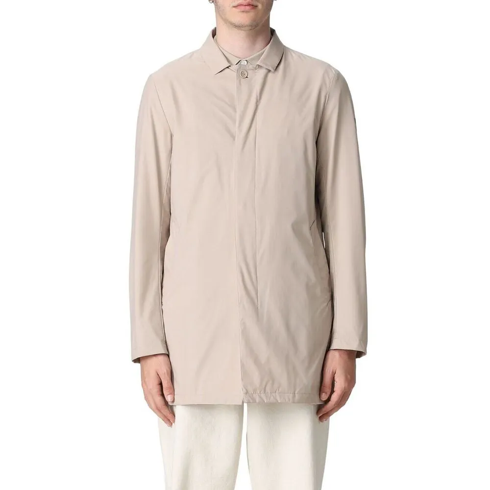 Beige Recycled Polyester Men Jacket
