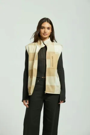 Brixton Arctic Fleece Vest Sand