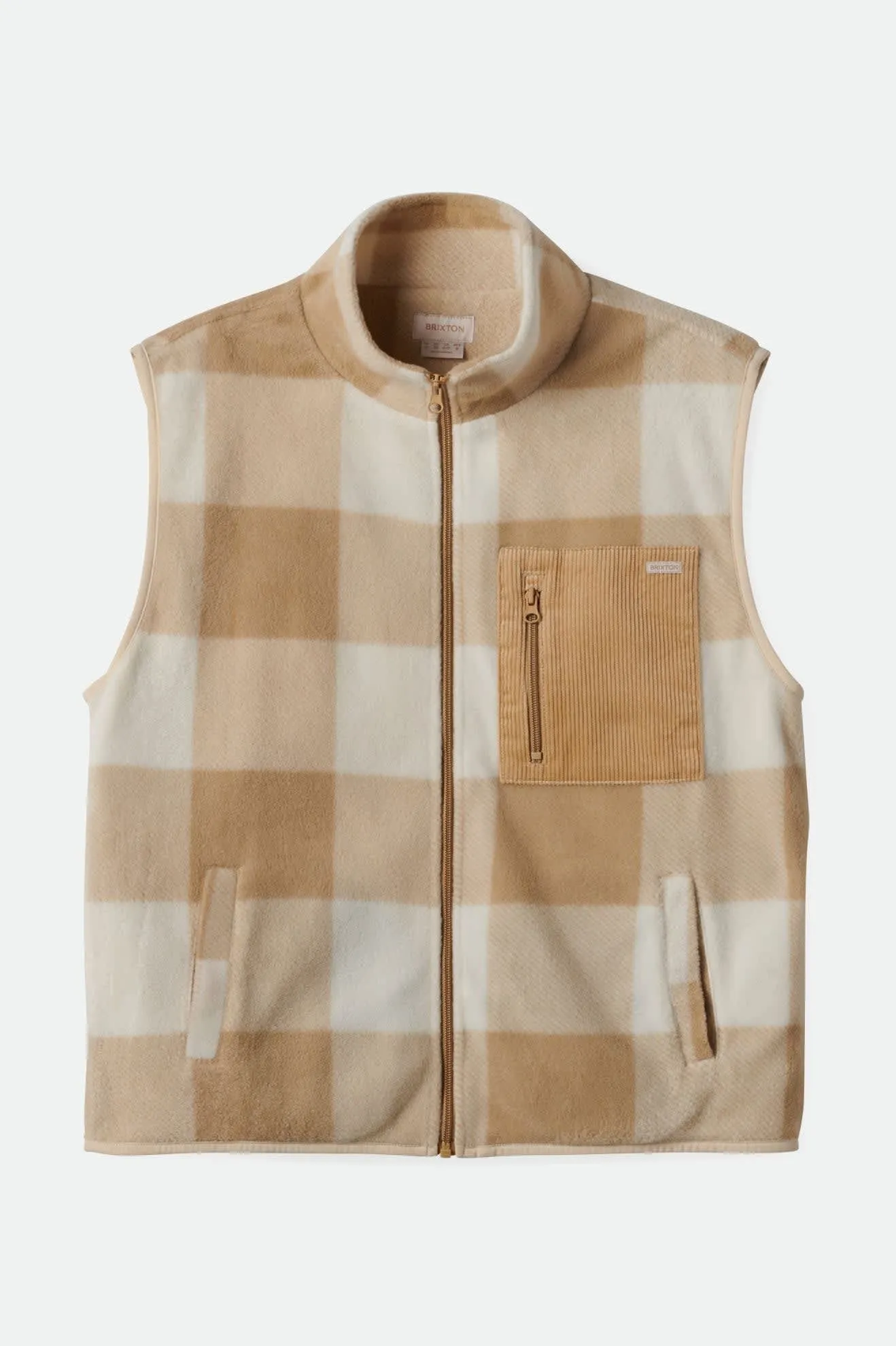 Brixton Arctic Fleece Vest Sand