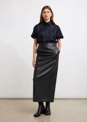 Classico Leather Midi Skirt