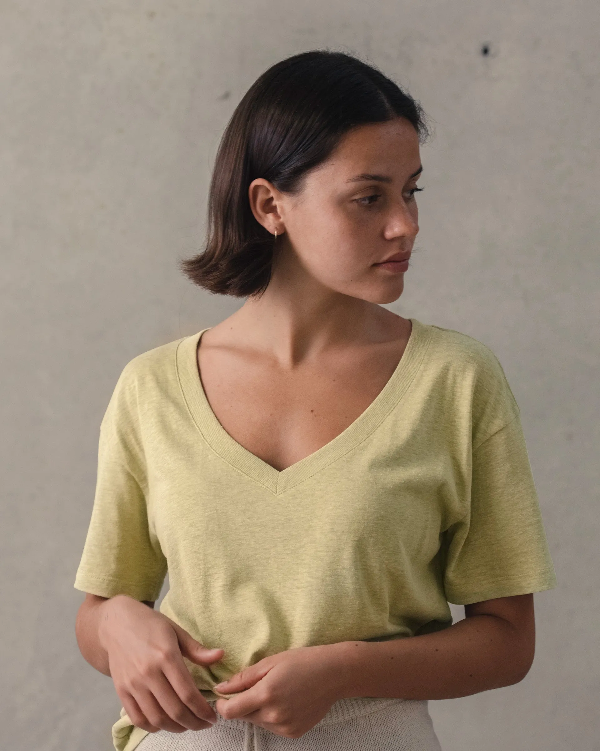 Deep V Hemp Tee