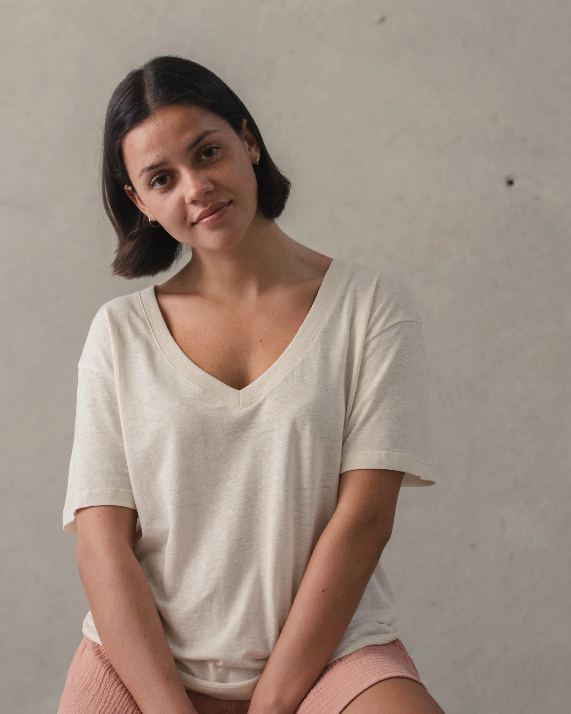Deep V Hemp Tee