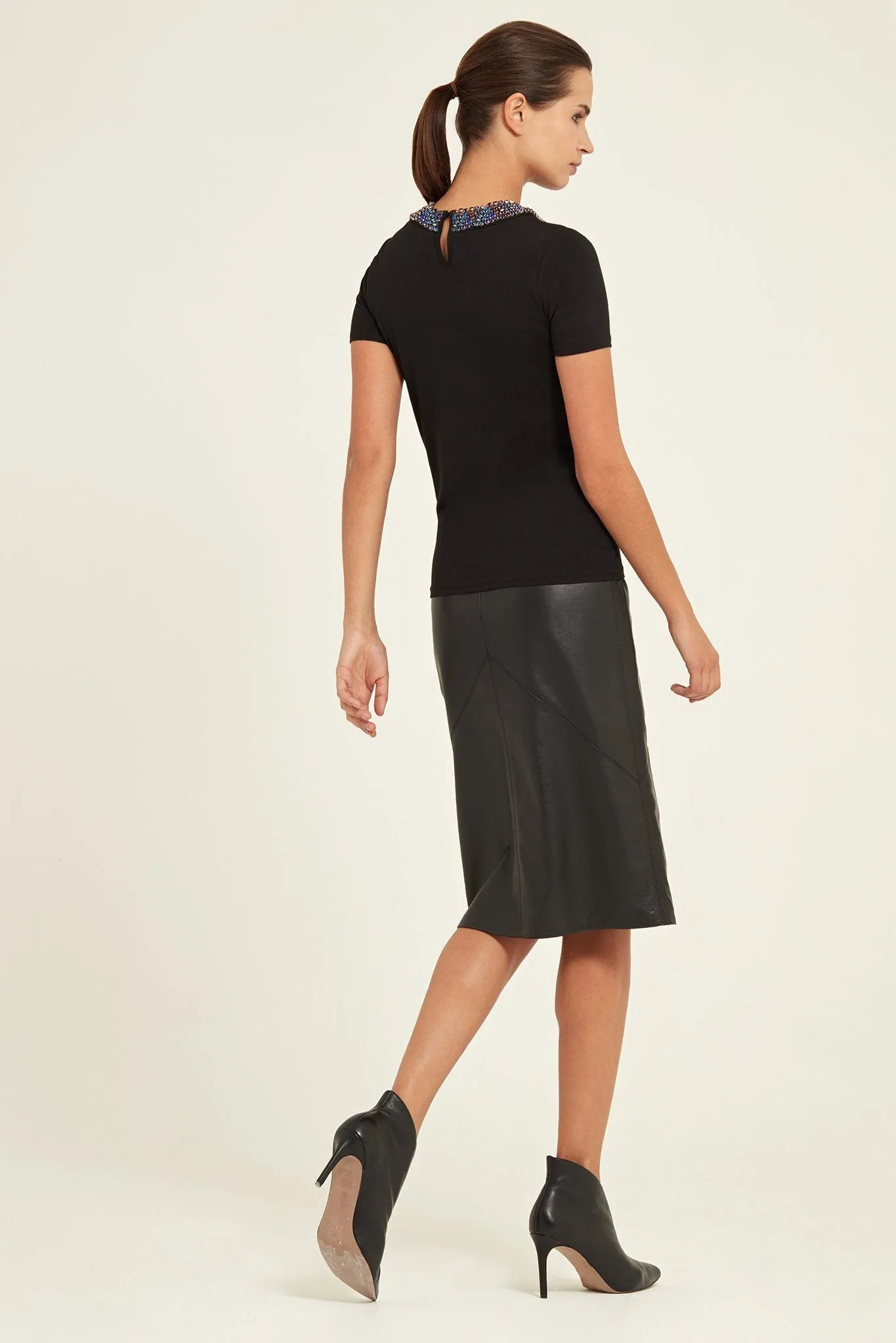 Embellished Cotton-Jersey T-Shirt