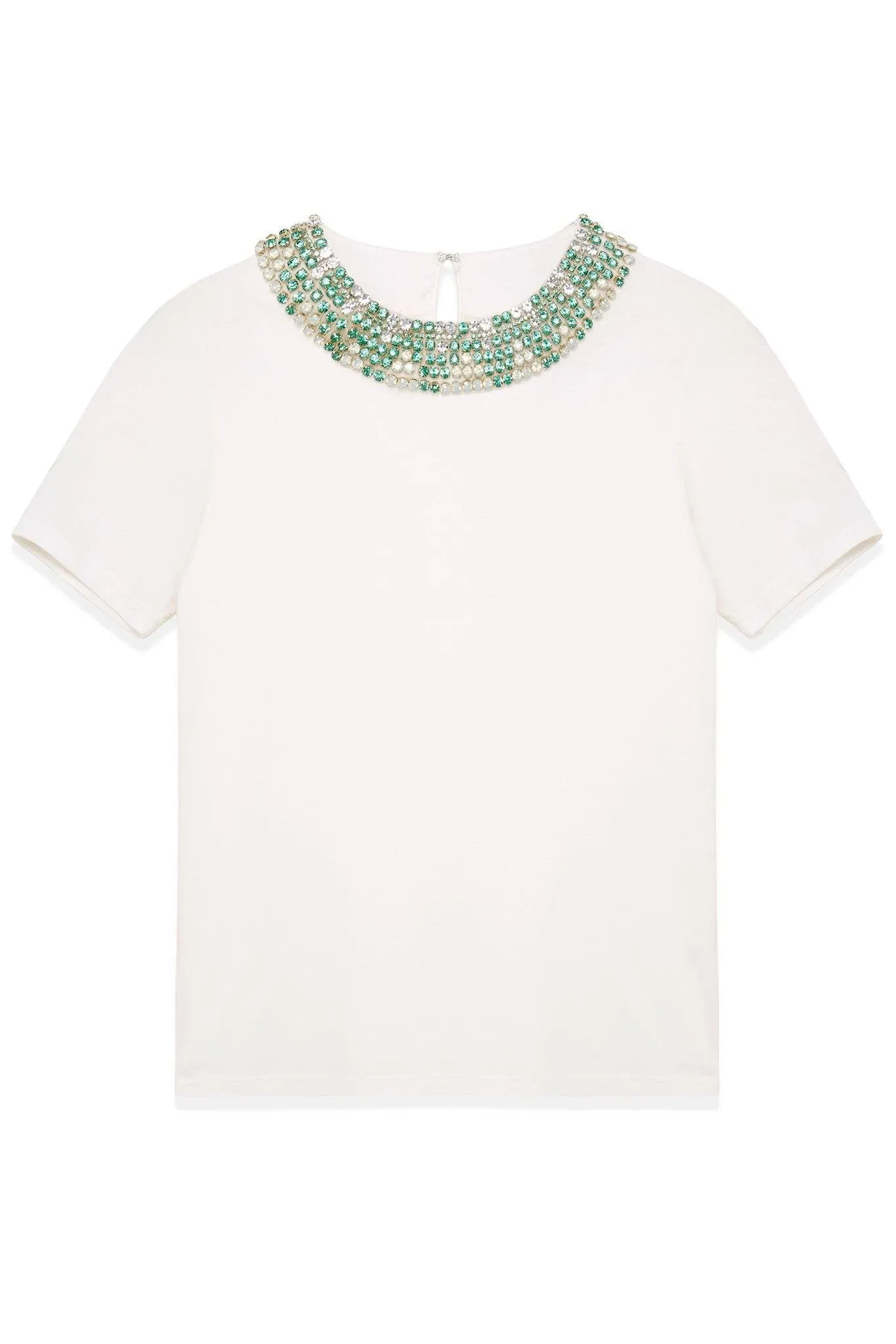 Embellished Cotton-Jersey T-Shirt