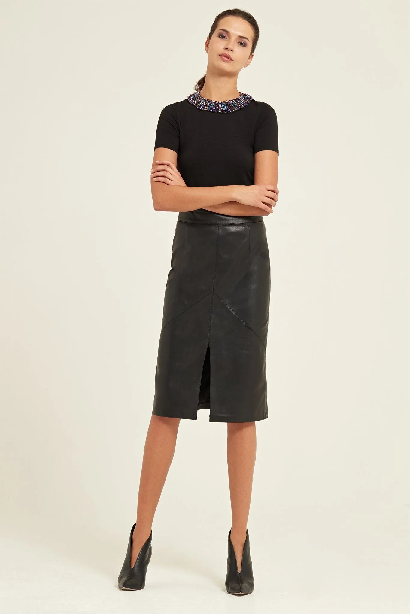 Embellished Cotton-Jersey T-Shirt