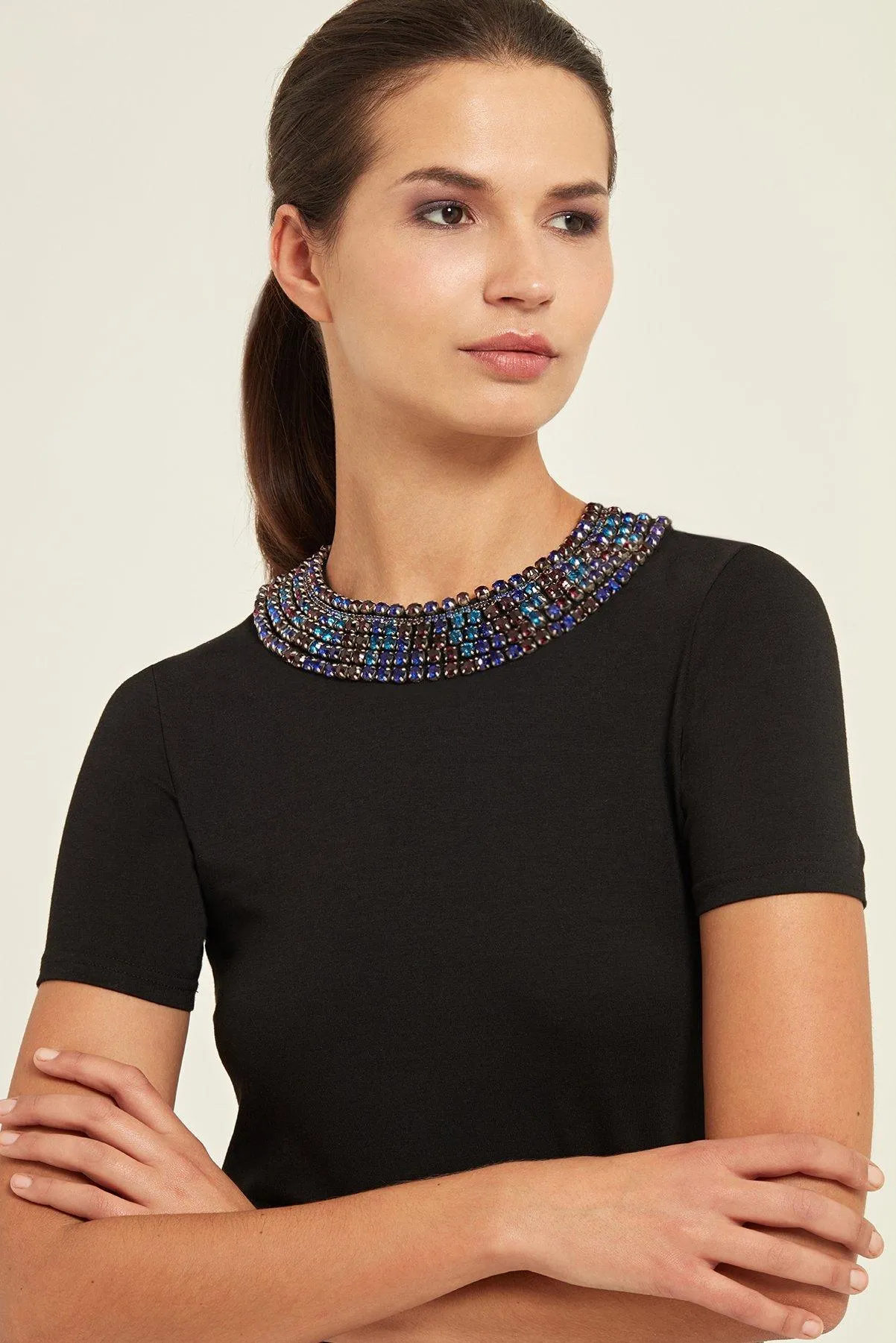 Embellished Cotton-Jersey T-Shirt