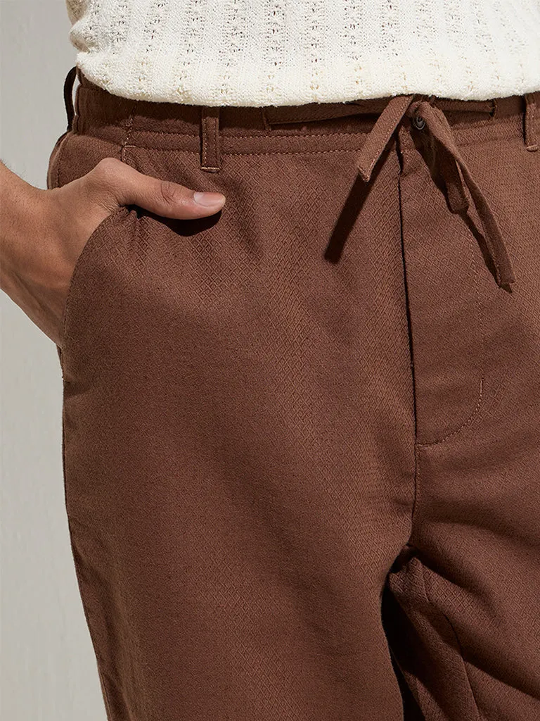 ETA Brown Relaxed-Fit Mid-Rise Cotton Chinos