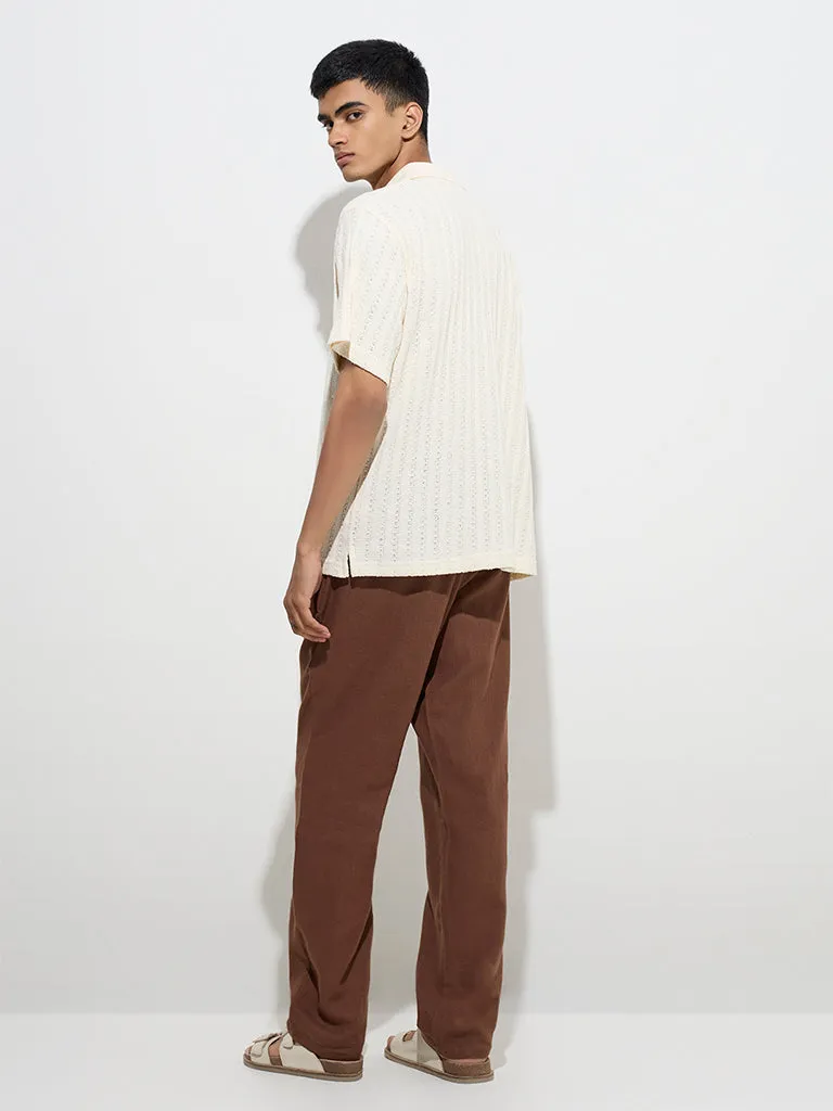 ETA Brown Relaxed-Fit Mid-Rise Cotton Chinos