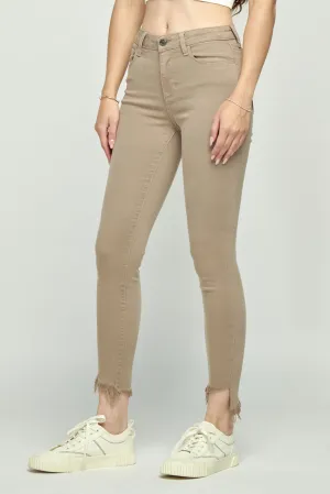 Frayed Hem Skinny Jeans