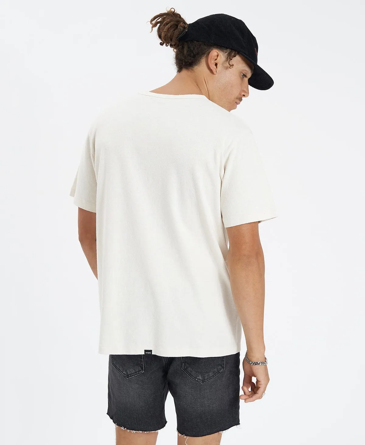 Hemp Natural Effects Merch Fit T-Shirt White