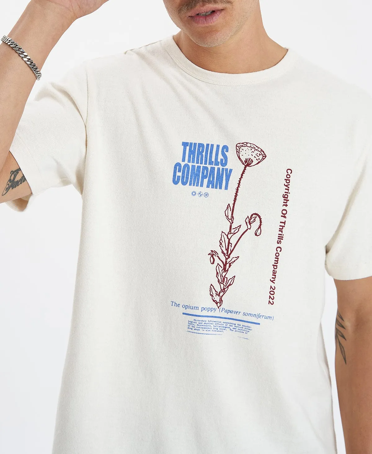 Hemp Natural Effects Merch Fit T-Shirt White