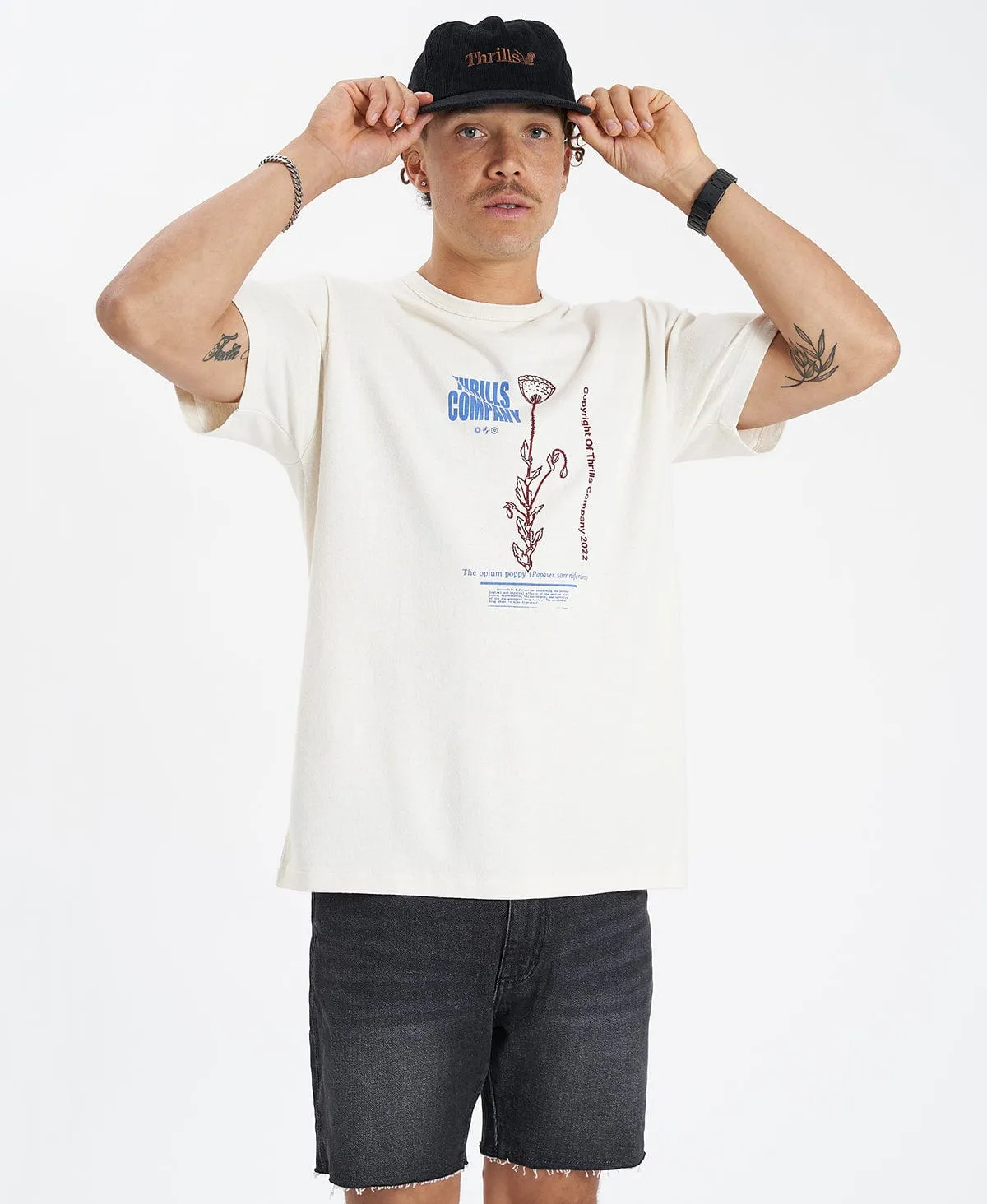 Hemp Natural Effects Merch Fit T-Shirt White