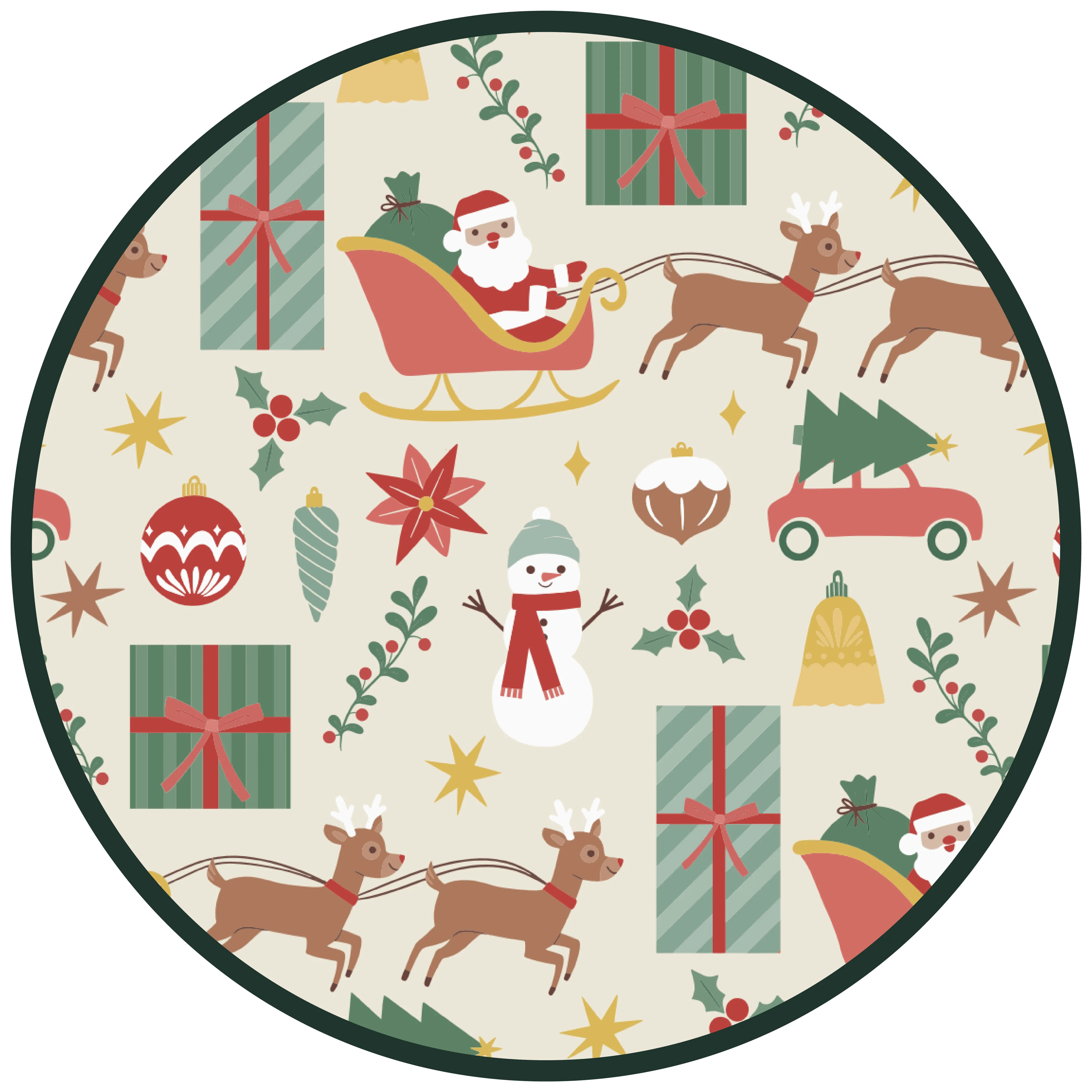 Holiday Vintage Christmas Kids Bamboo Pajama Set