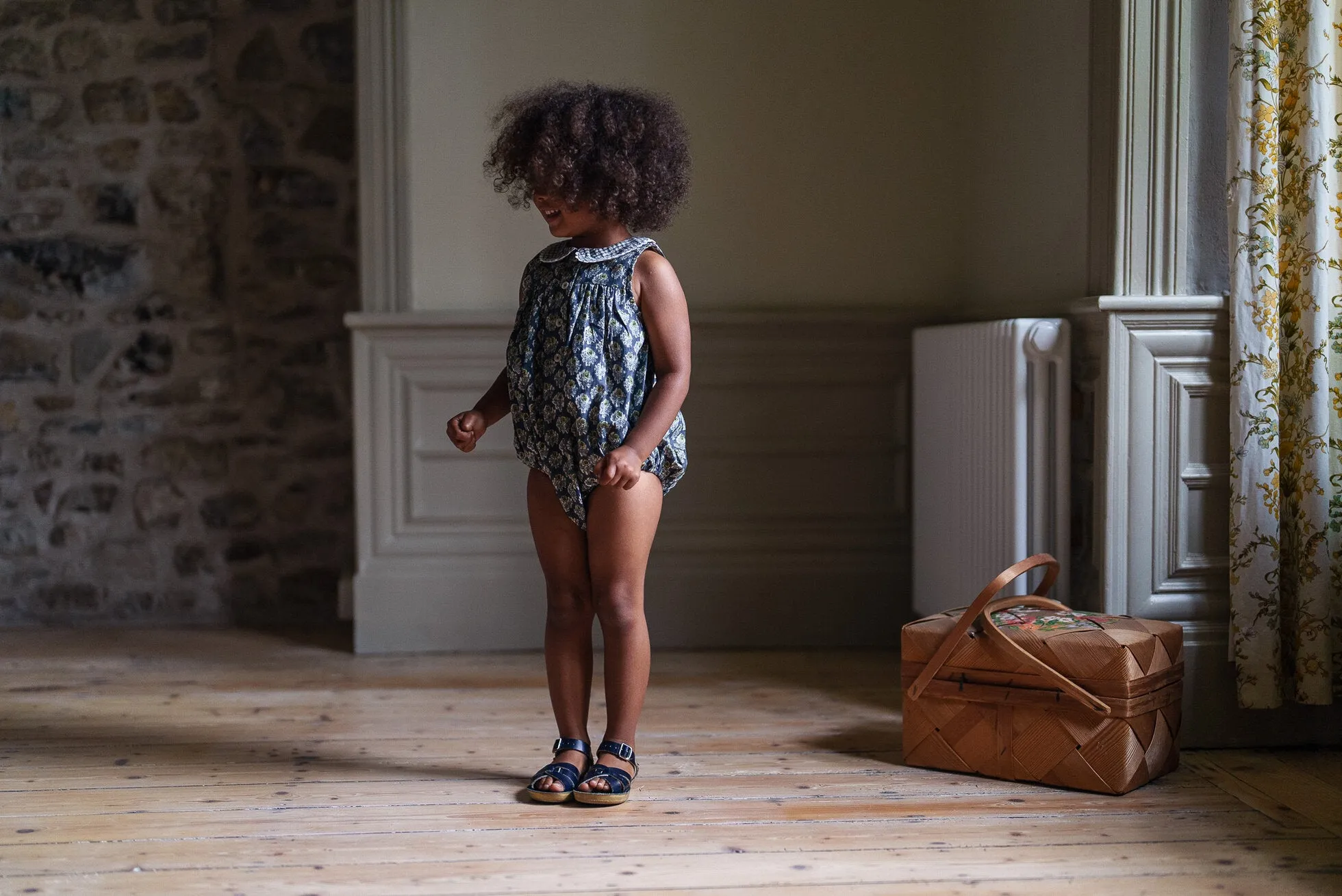 Iris Romper in Thistle Floral