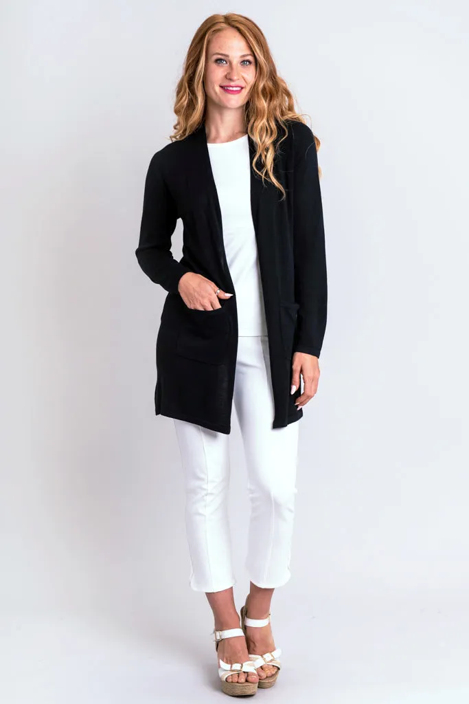 Justine Sweater, Black, Bamboo Cotton