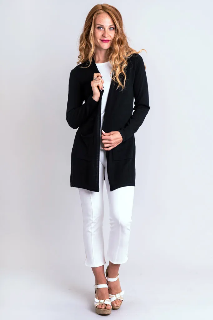 Justine Sweater, Black, Bamboo Cotton