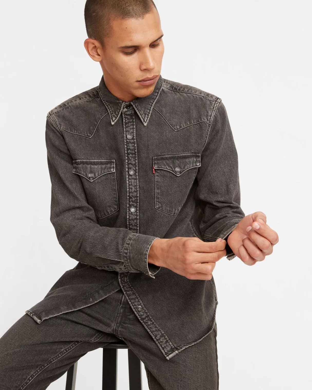 Levi's® Barstow Western Standard Denim Shirt - Black Washed