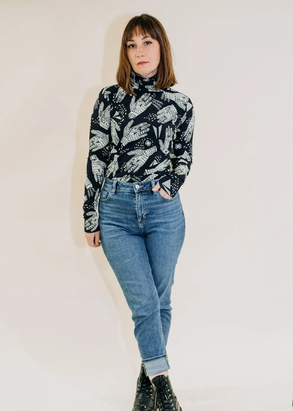 Oracle - turtleneck top - Bamboo Rib Knit