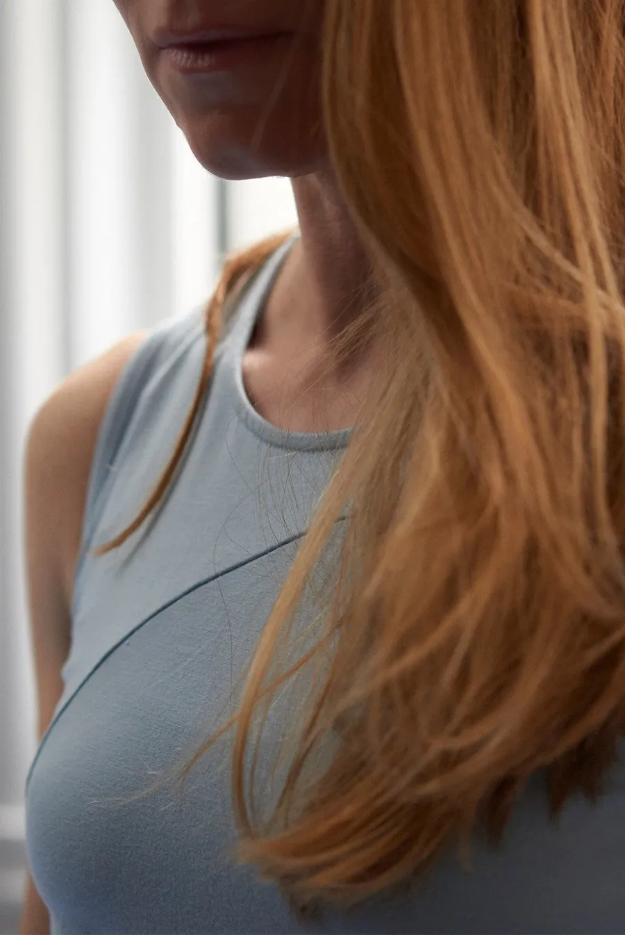 Pale Blue Circle Tank [Bamboo]