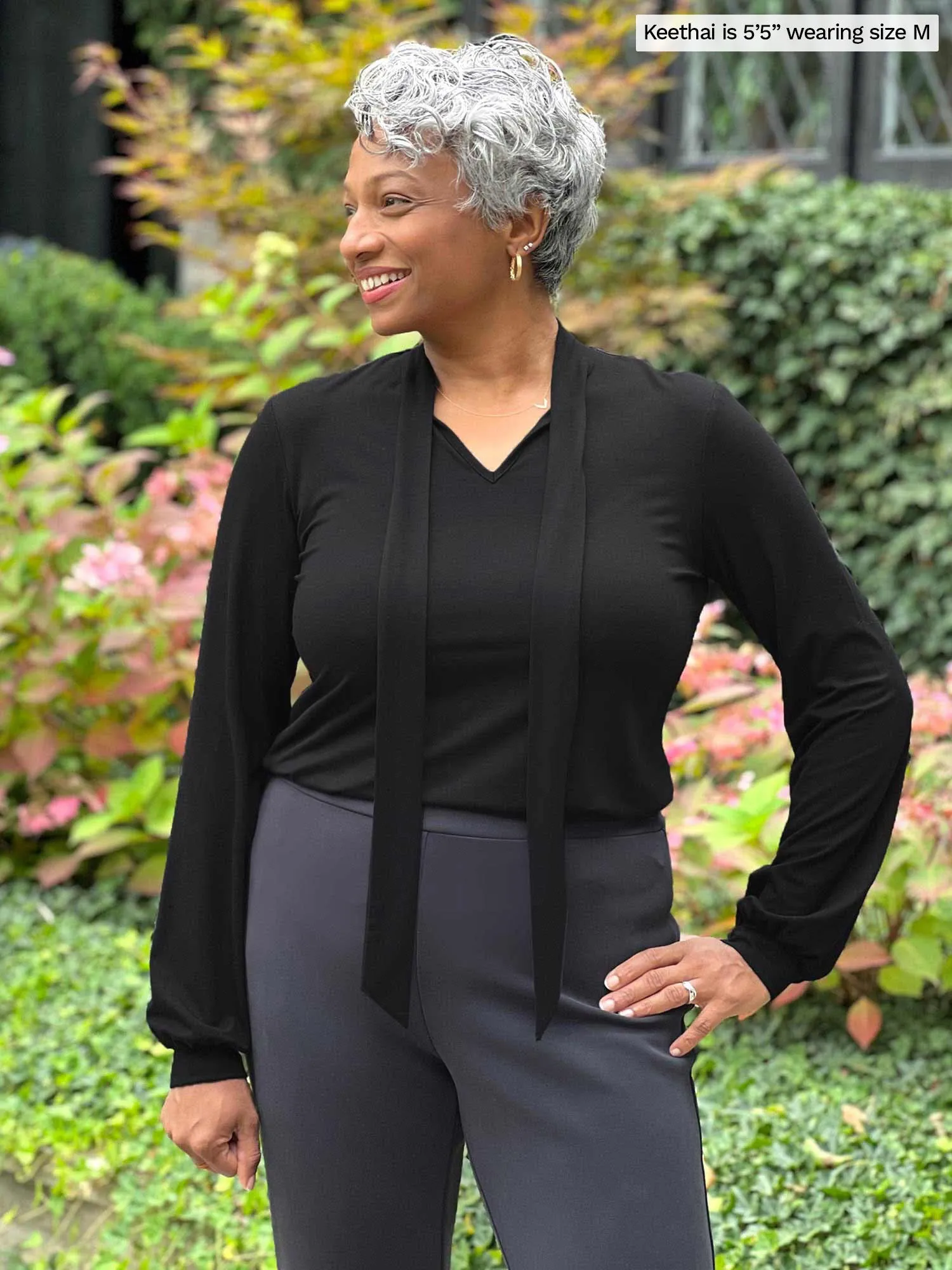 Rhoda tie neck blouse - FINAL SALE