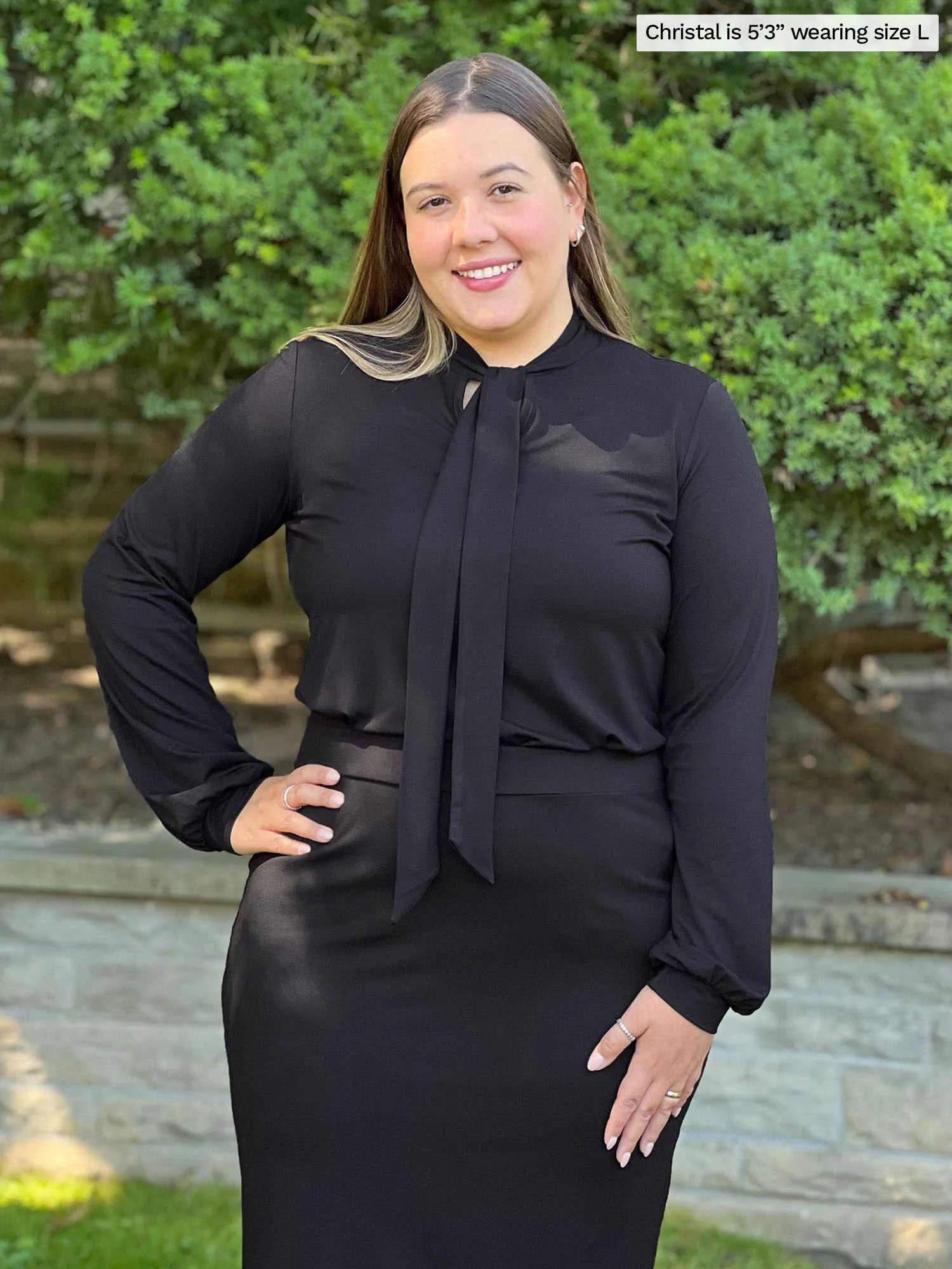 Rhoda tie neck blouse - FINAL SALE