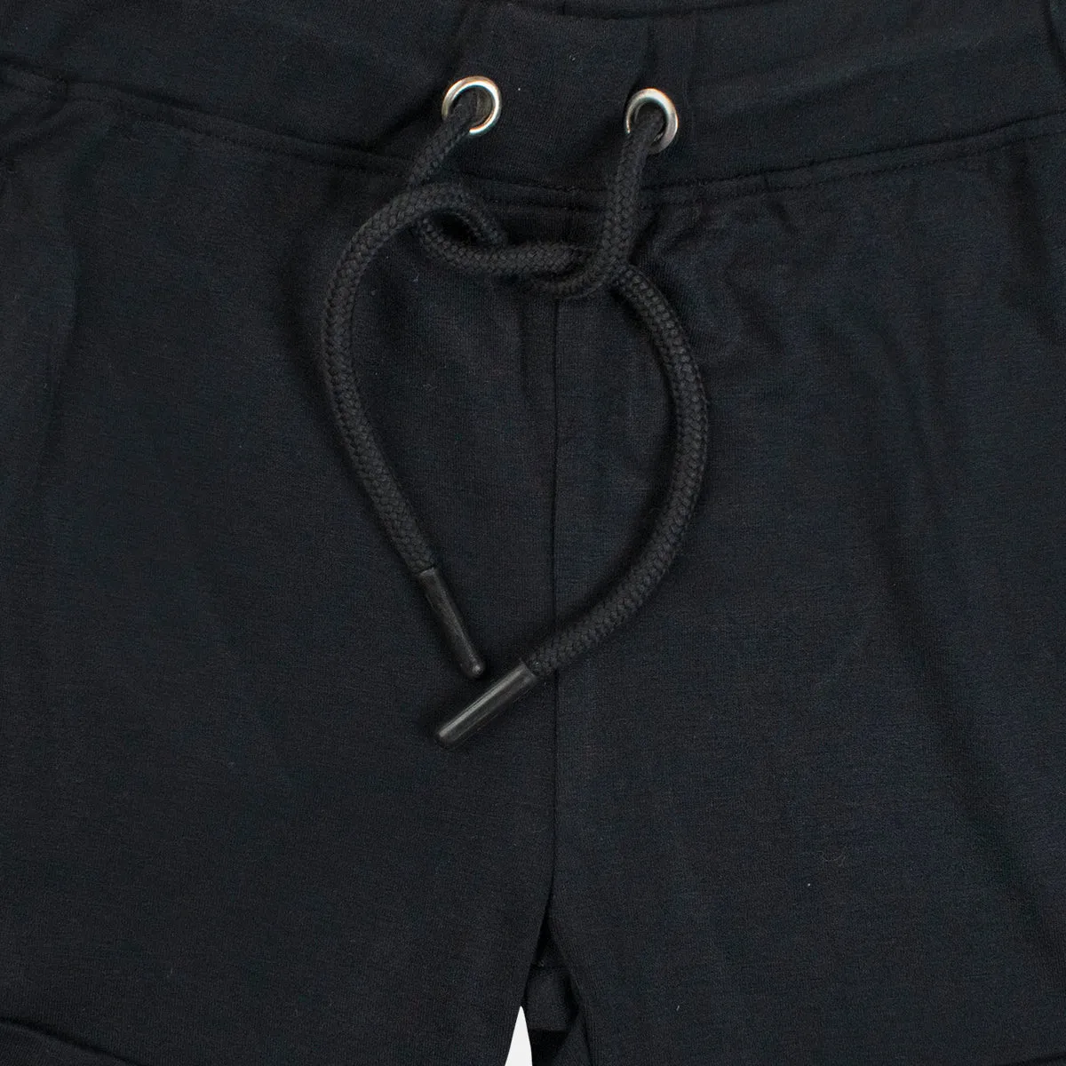 Rockstar jet black drawstring shorts