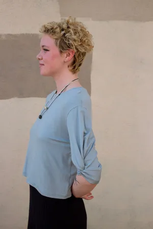 Skimmia Top in Dove Blue