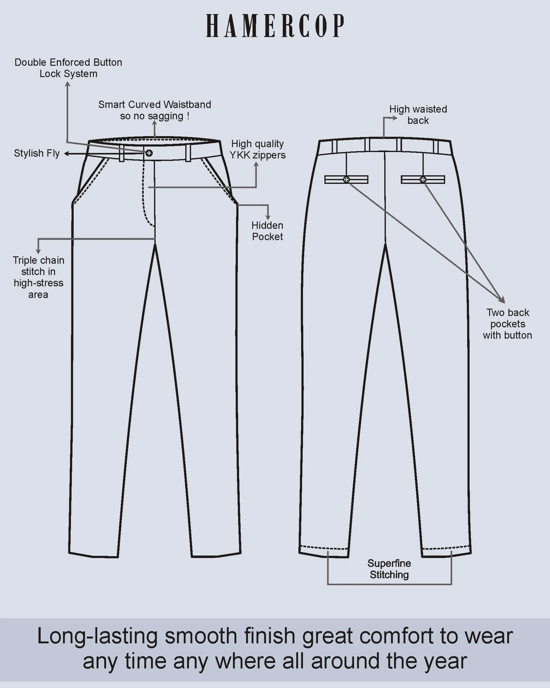 The Black Jack Stretch Cotton Chinos