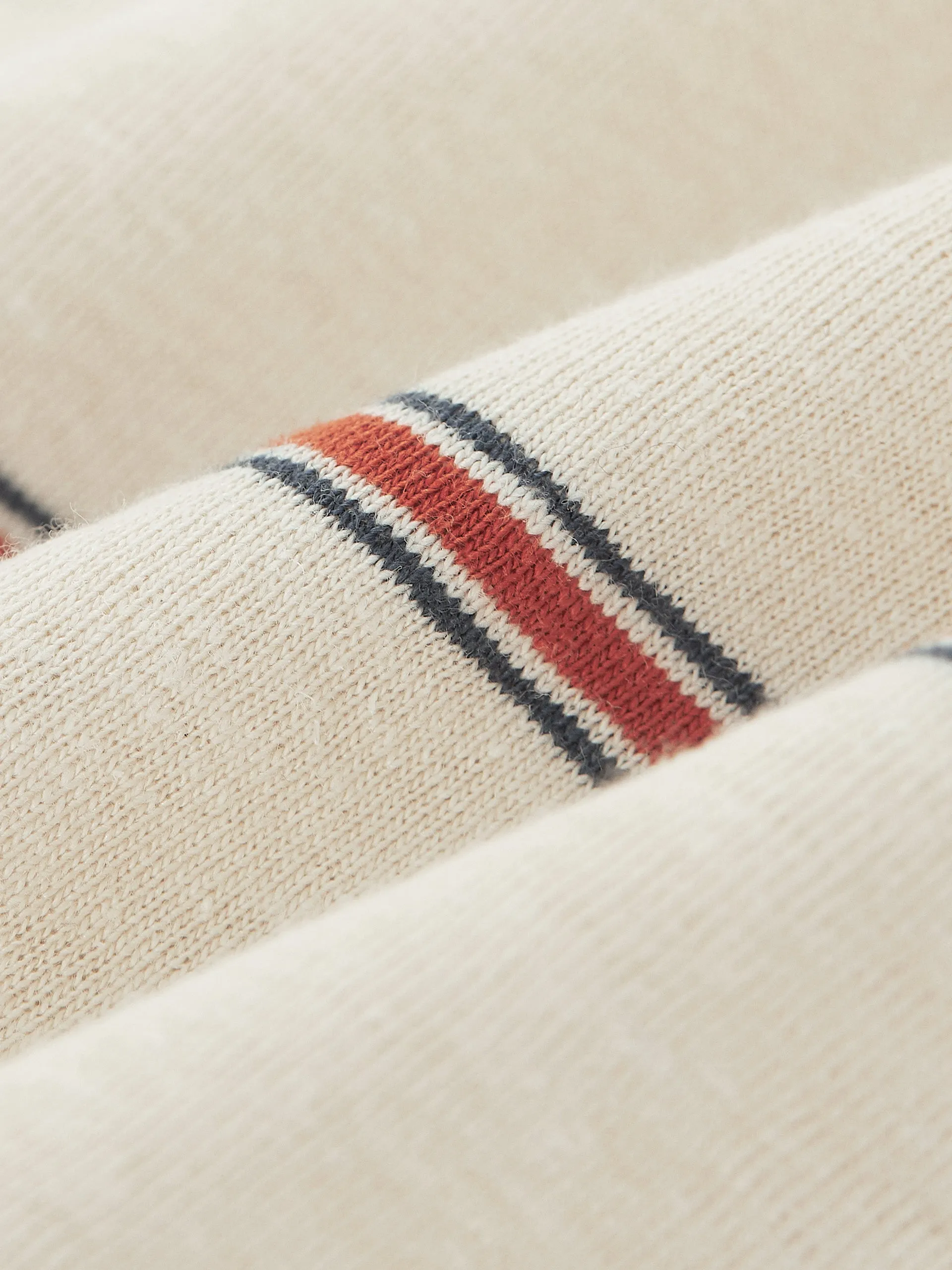 The Striped Slim Hemp T-Shirt in Oatmeal