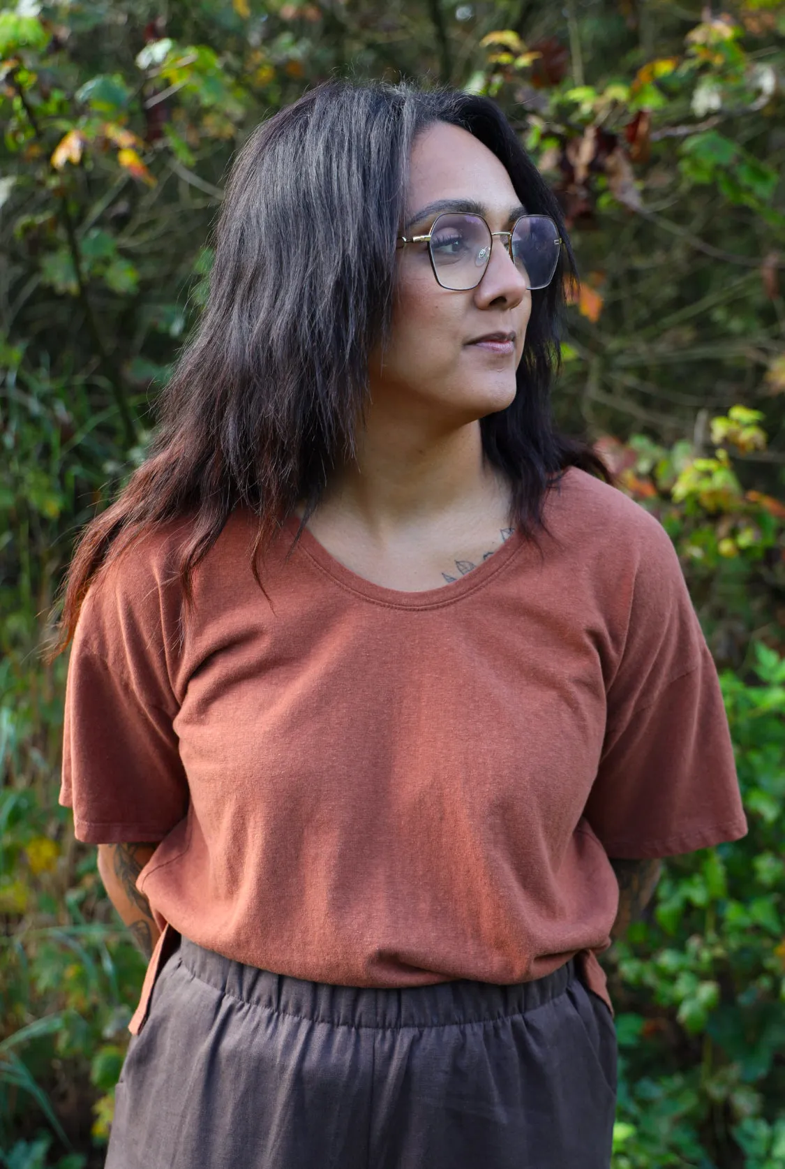 The T Shirt-Scoop Neck-Hemp Jersey Spandex-Tall
