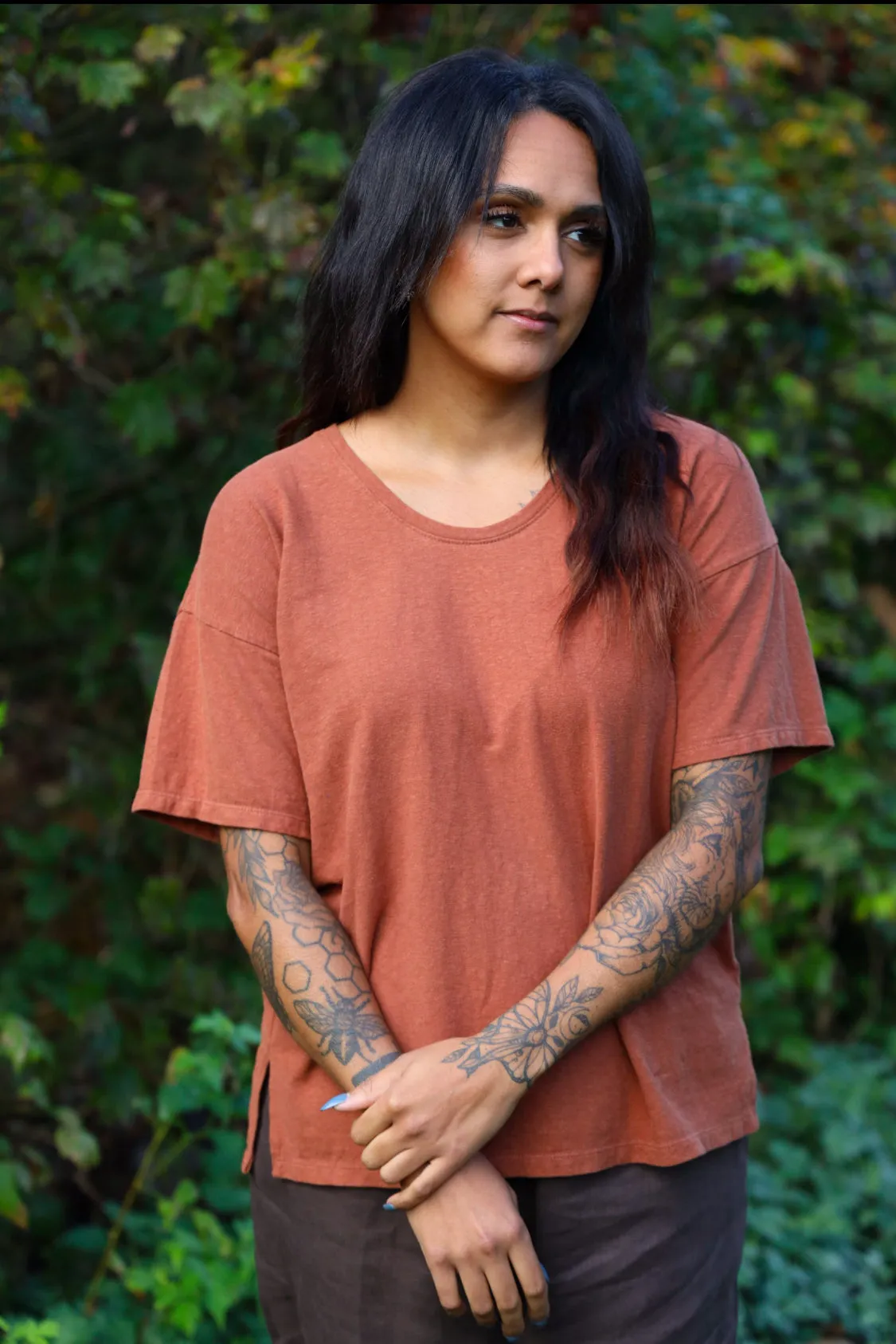 The T Shirt-Scoop Neck-Hemp Jersey Spandex-Tall