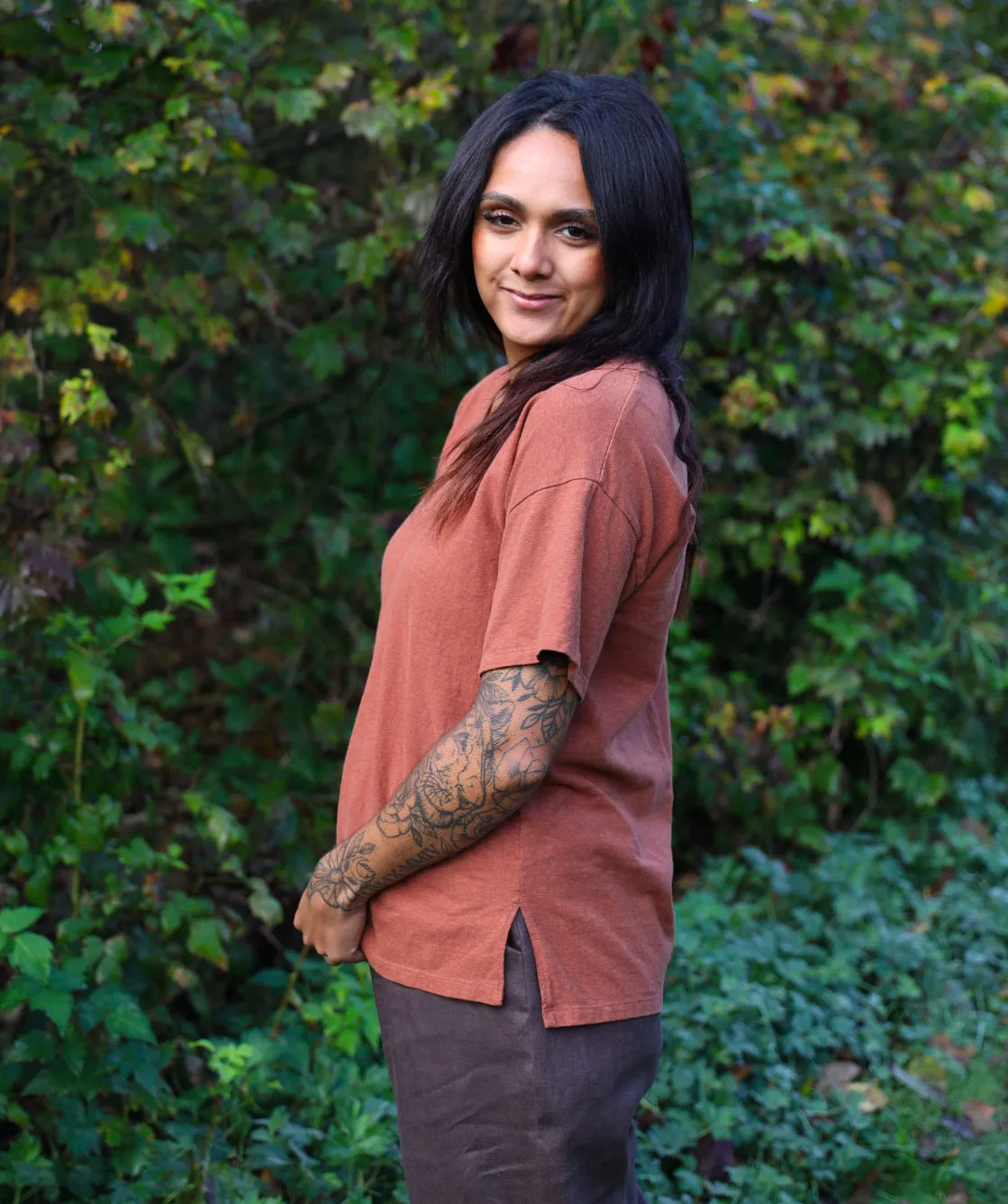 The T Shirt-Scoop Neck-Hemp Jersey Spandex-Tall
