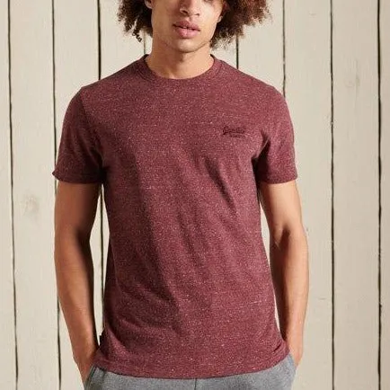 Vintage Logo Embroidered T-Shirt (Burgundy Heather)