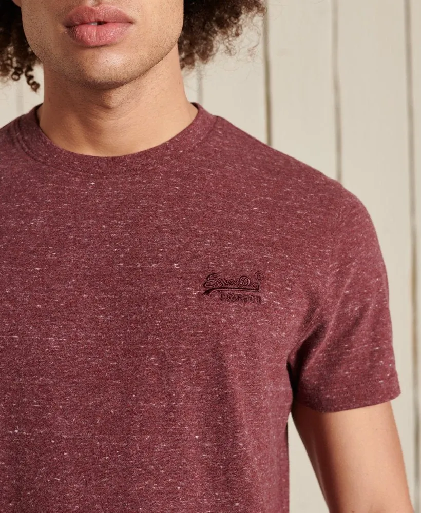 Vintage Logo Embroidered T-Shirt (Burgundy Heather)