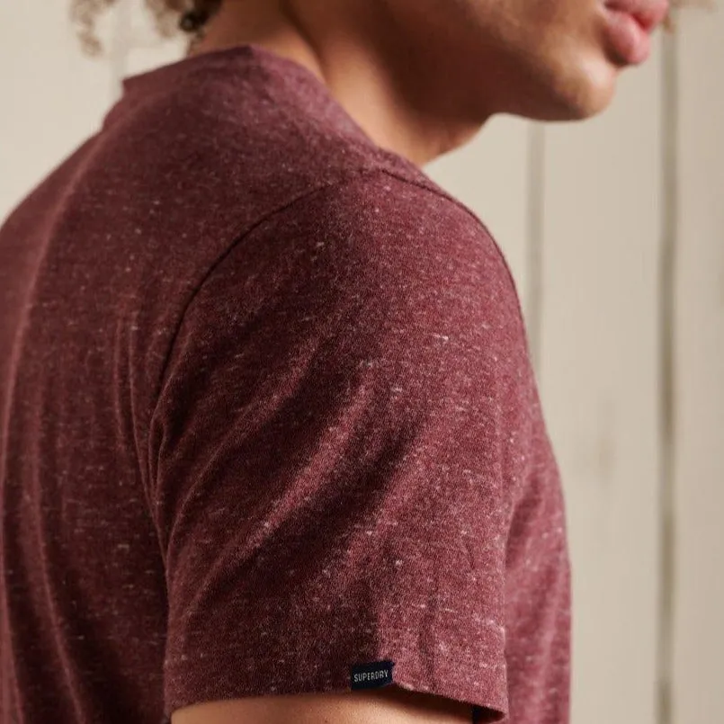 Vintage Logo Embroidered T-Shirt (Burgundy Heather)