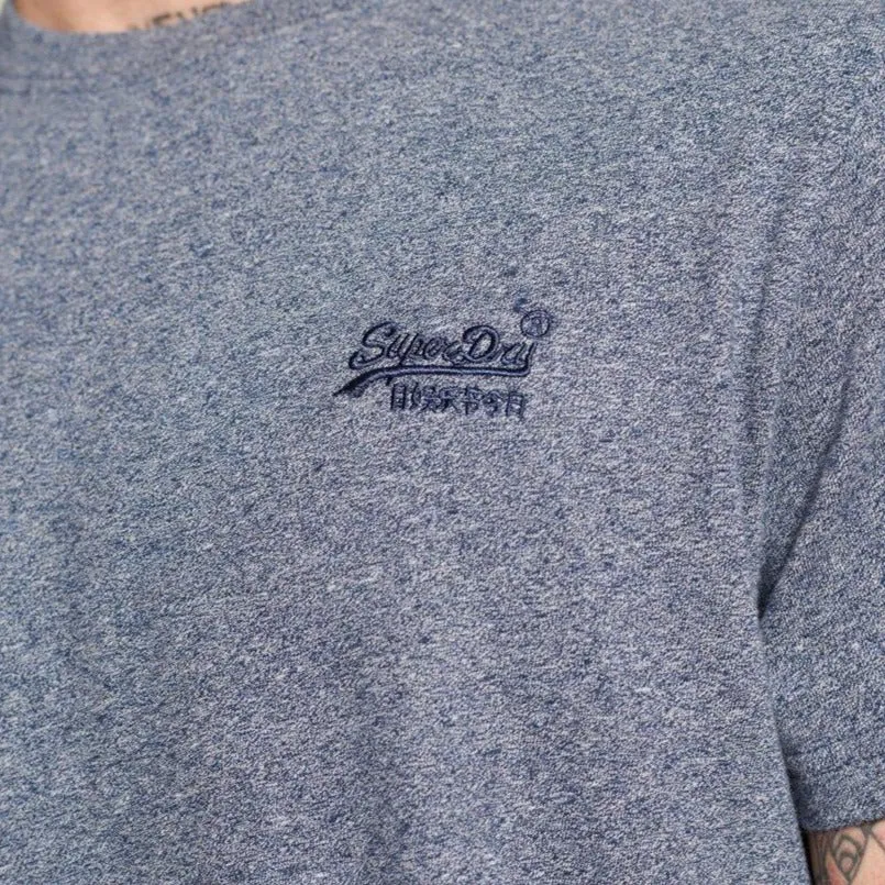 Vintage Logo Embroidered T-Shirt (Frosted Navy Grit)
