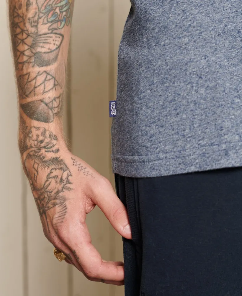 Vintage Logo Embroidered T-Shirt (Frosted Navy Grit)