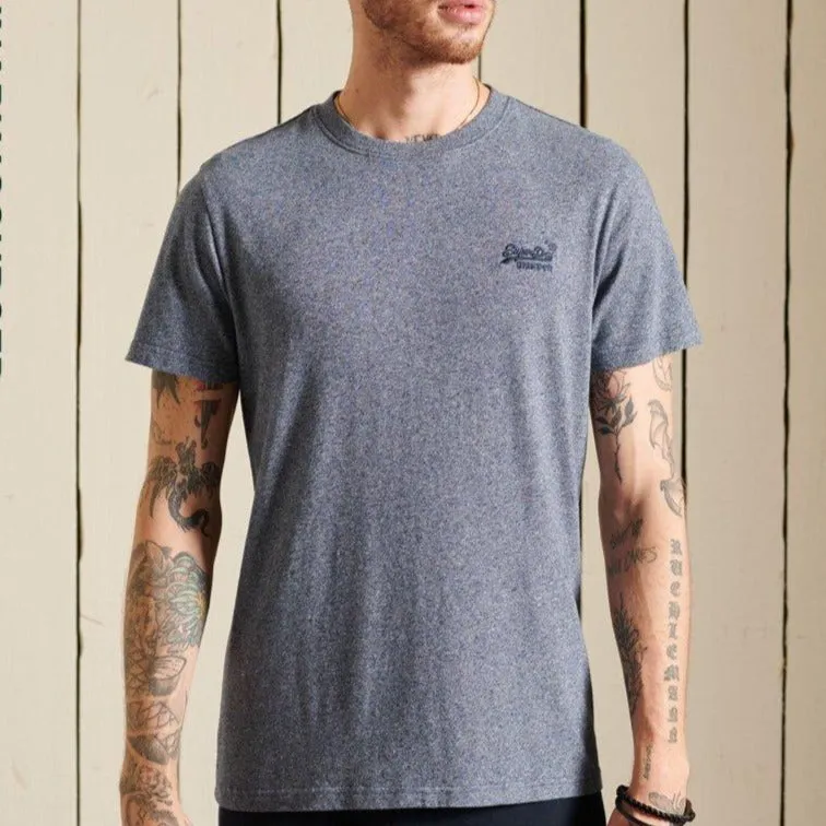 Vintage Logo Embroidered T-Shirt (Frosted Navy Grit)
