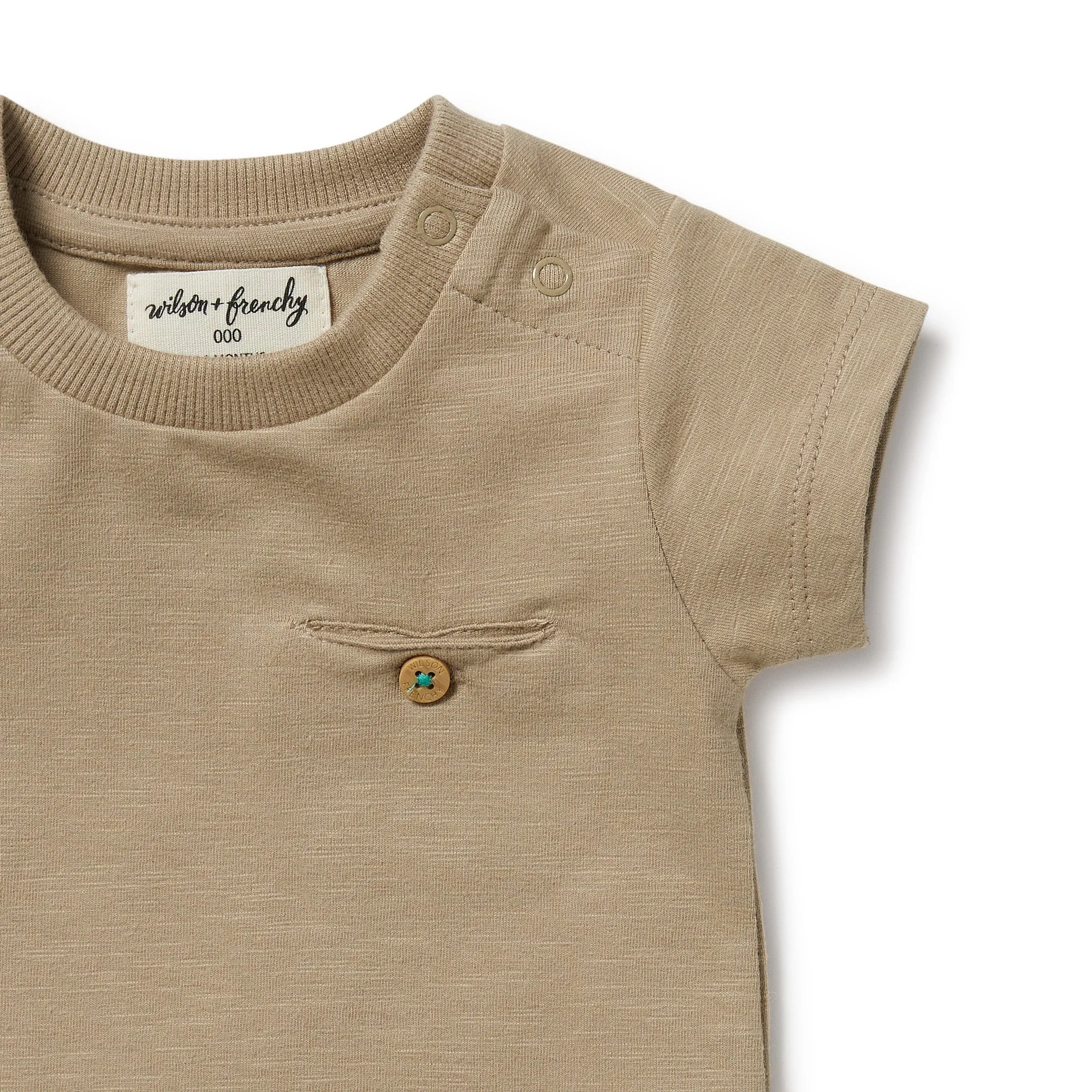 Wilson and Frenchy Organic Pocket Tee Driftwood
