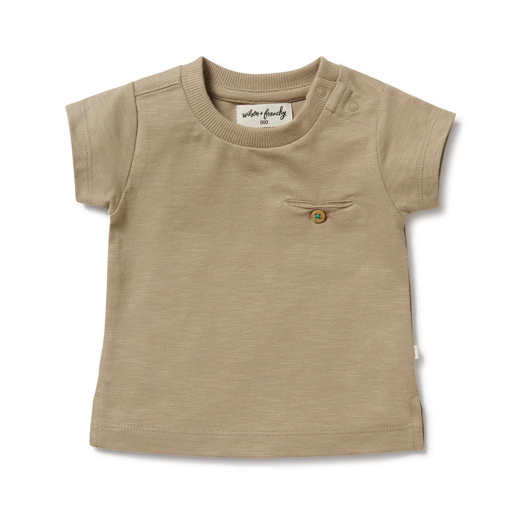 Wilson and Frenchy Organic Pocket Tee Driftwood
