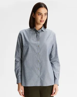 Women's Flaxton LT Long Sleeve Shirt - Chambray Blue