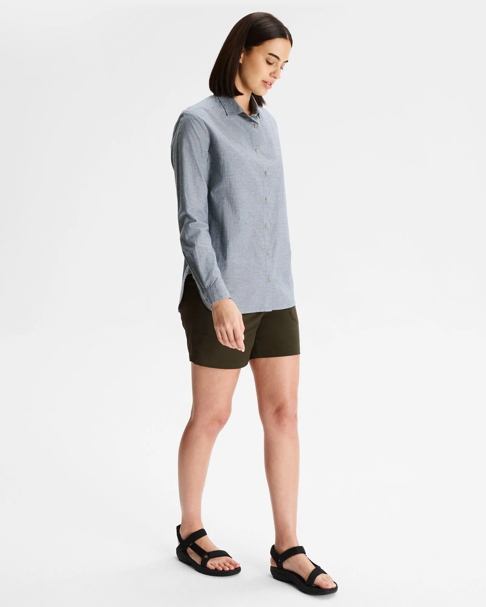 Women's Flaxton LT Long Sleeve Shirt - Chambray Blue