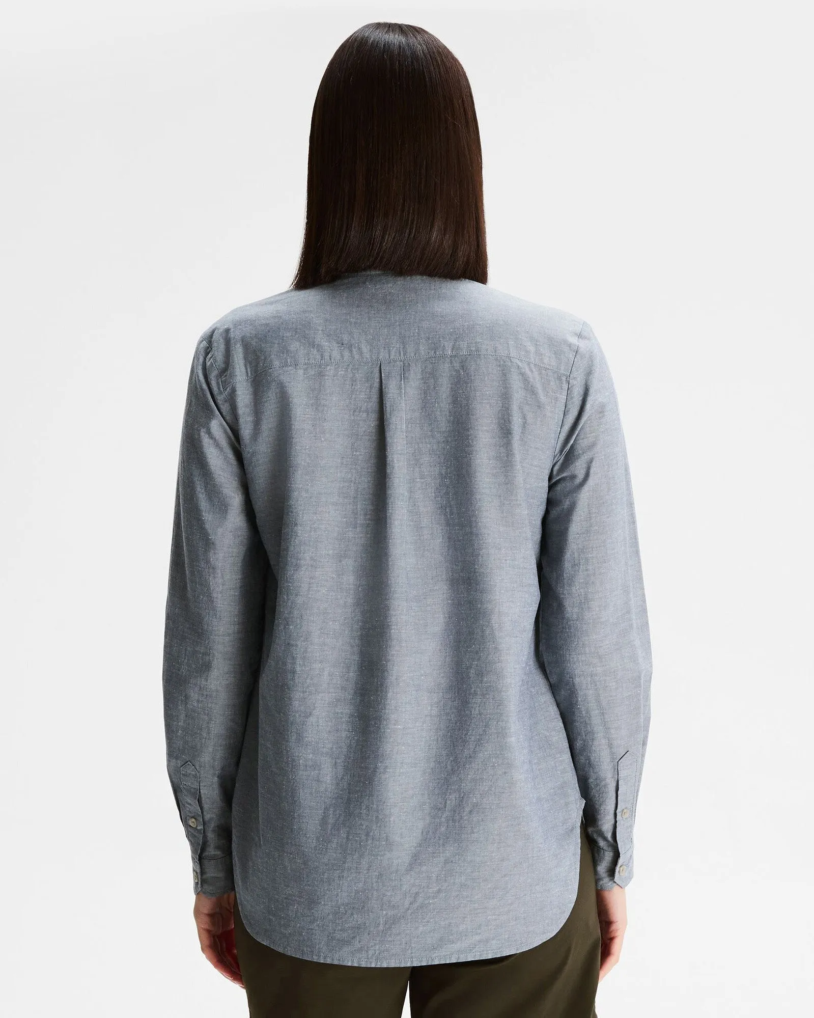Women's Flaxton LT Long Sleeve Shirt - Chambray Blue